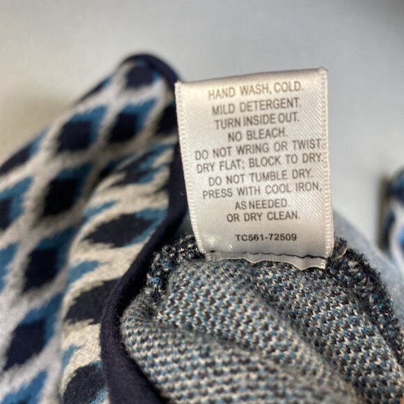 Pendleton Blazer Women's Medium Grandma Core Cotton Jacket‎ Argyle Diamond Blue - Picture 12 of 13